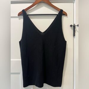 COS  NWOT Black Textured Knit Top